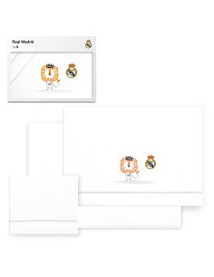 Triptico Cuna Real Madrid Leon Escudo Bco/Gris