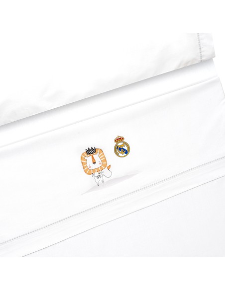 Triptico Cuna Real Madrid Leon Escudo Bco/Gris