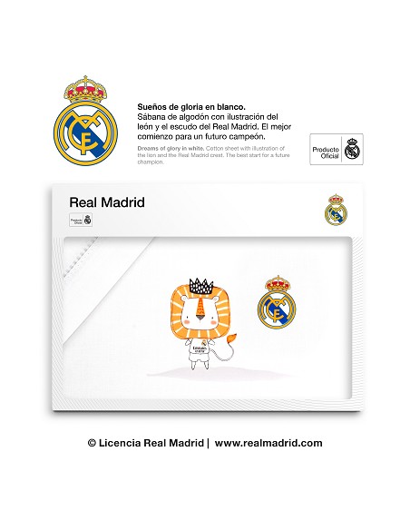 Triptico Minicuna Real Madrid Leon Escudo Bco/Gris