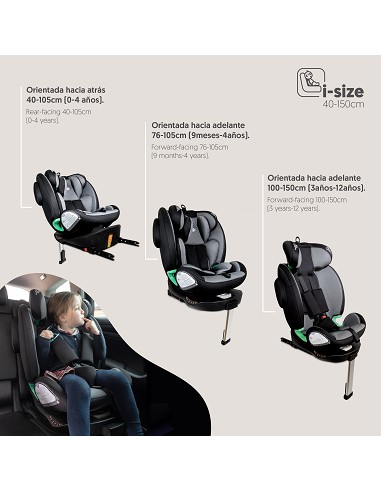 Silla de Coche Modelo Pax Gris