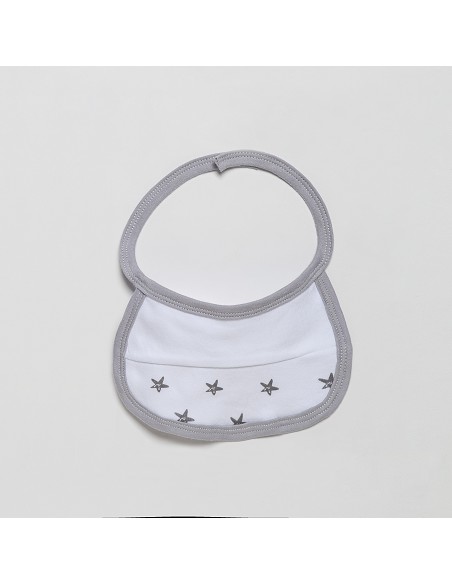 Set Regalo 5 Pcs 100% Alg  T 0-6 m Mod Estrellas Gris