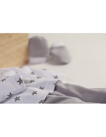Set Regalo 5 Pcs 100% Alg  T 0-6 m Mod Estrellas Gris