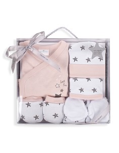 Set Regalo 5 Pzs 100% Algo Talla 0-6 Mod. Love You Rosa