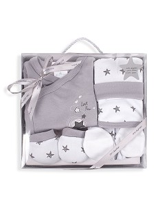 Set Regalo 5 Pzs 100% Algo Talla 0-6 Mod. Love You Gris