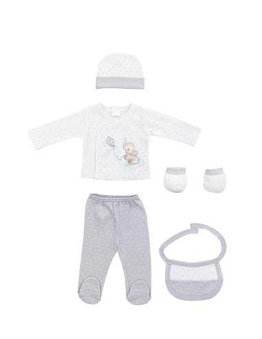 Set Regalo 5 Pcs 100% Alg  T 0-6 m Mod...