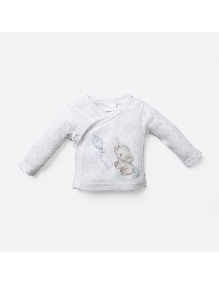 Set Regalo 5 Pcs 100% Alg  T 0-6 m Mod Elefantito Gris