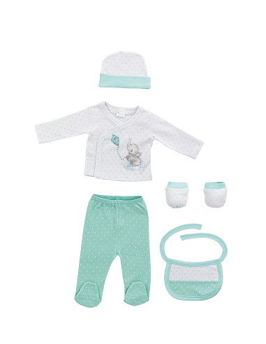 Set Regalo 5 Pcs 100% Alg  T 0-6 m Mod...