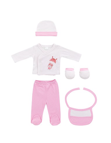 Set Regalo 5 Pcs 100% Alg  T 0-6 m Mod...