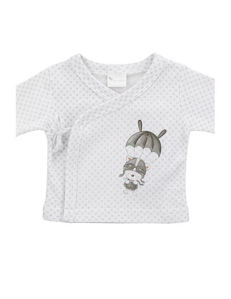 Set Regalo 5 Pcs 100% Alg  T 0-6 m Mod Paracaidas Gris