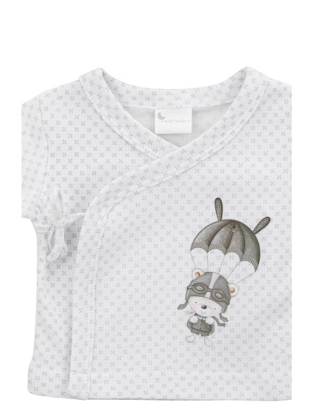 Set Regalo 5 Pcs 100% Alg  T 0-6 m Mod Paracaidas Gris