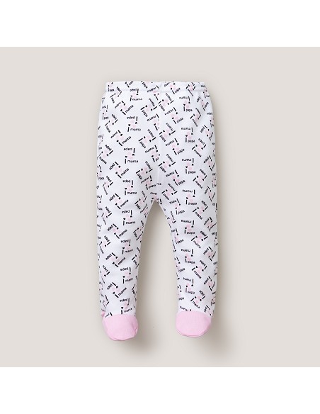 Set Regalo 5 Pcs 100% Alg  T 0-6 m Mod I Love Mama-Papa Rosa