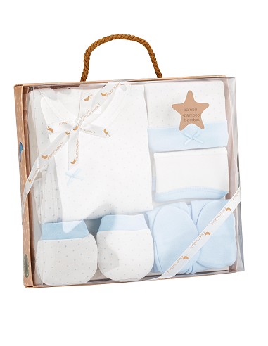 Set Regalo 5 Pcs 100% Alg  T 0-6 m Mod Topos...