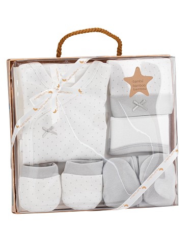 Set Regalo 5 Pcs 100% Alg  T 0-6 m Mod Topos...