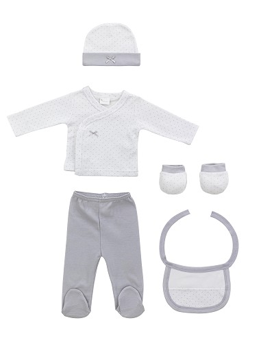 Set Regalo 5 Pcs 100% Alg  T 0-6 m Mod Topos...