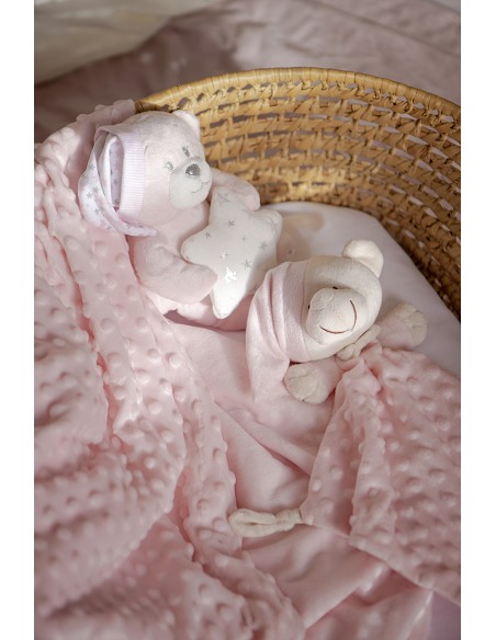 Set 3 Pcs Casita(Peluche+Manta+Dou Dou) Rosa