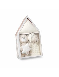Set 3 Pcs Casita(Peluche+Manta+Dou Dou) Beig