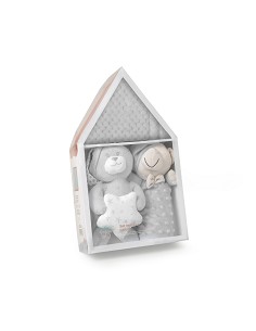 Set 3 Pcs Casita(Peluche+Manta+Dou Dou) Gris