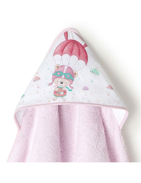 Set Capa de Baño Mod Paracaidista+Dou Dou Mod Paracaidista Rosa