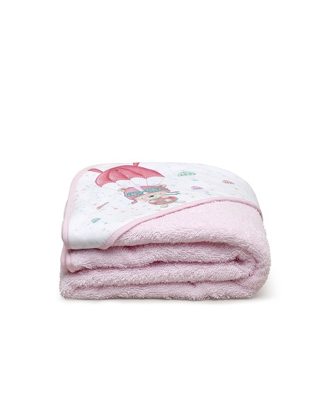 Set Capa de Baño Mod Paracaidista+Dou Dou Mod Paracaidista Rosa