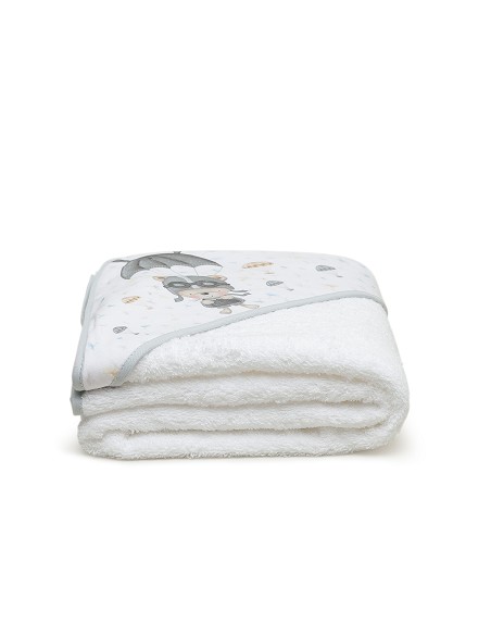 Set Capa de Baño Mod Paracaidista+Dou Dou Mod Paracaidista Bco/Gris