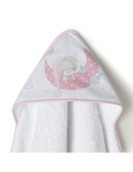 Set Capa de Baño Mod Oso Gorro+Dou Dou Mod Oso Gorro Rosa