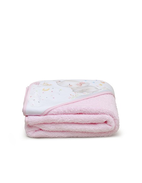 Set Capa de Baño Mod Elefante+Dou Dou Mod Elefante Rosa