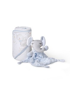 Set Capa de Baño Mod Elefante+Dou Dou Mod Elefante Bco/Azul