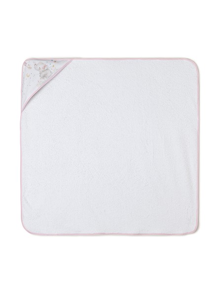 Set Capa de Baño Mod Elefante+Dou Dou Mod Elefante Bco/Rosa