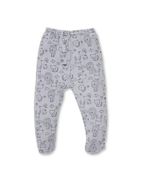 Set Regalo 5 Pcs 100% Alg  T 0-6 m Mod Animalitos Gris