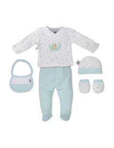 Set Regalo 5 Pcs 100% Alg  T 0-6 m Mod Sleep Verde