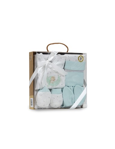 Set Regalo 5 Pcs 100% Alg  T 0-6 m Mod Sleep Verde