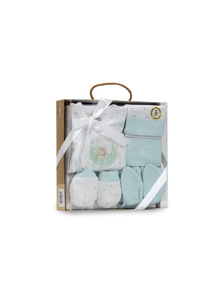 Set Regalo 5 Pcs 100% Alg  T 0-6 m Mod Sleep Verde