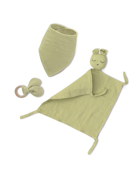 Set Dou Dou+Bandana+Mordedor Muselina Mod Oso Verde Oliva