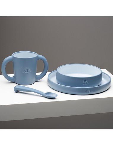 Vajilla Aprendizaje Azul Grisaceo