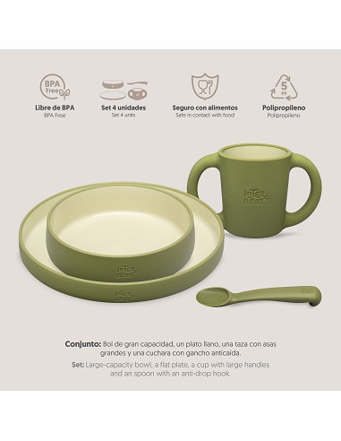 Vajilla Aprendizaje Verde Oliva