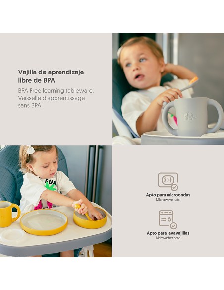 Vajilla Aprendizaje Gris Petroleo