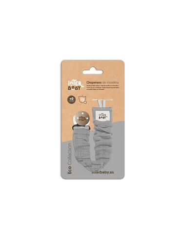 Broche de Muselina Gris Petroleo