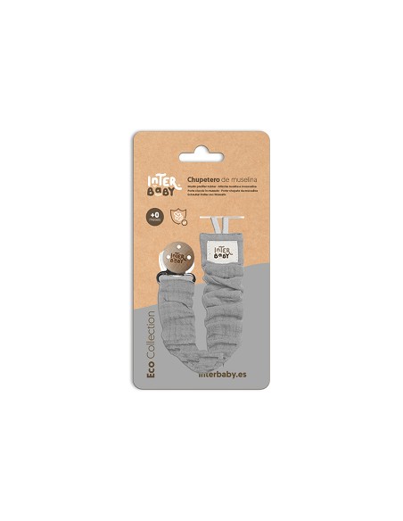 Broche de Muselina Gris Petroleo