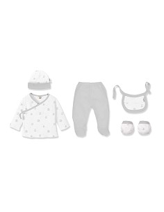 Set Regalo 5 Pcs Bamboo T 0-6 m Mod Osos Peluche Gris