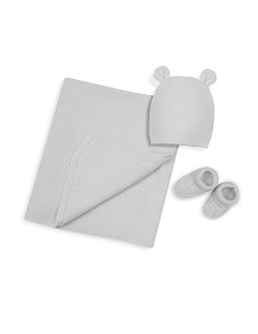 Set 3 Piezas Toca Gorra Peucos Gris