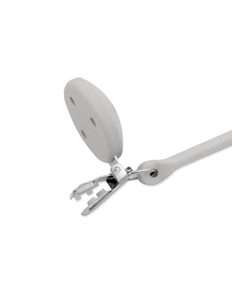 Set 4 Pcs Silicona Chupetero+Porta+Chupete+Sonajero Gris