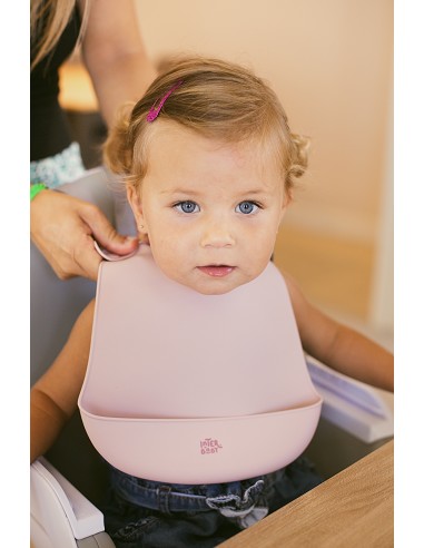 Babero Silicona Azul Grisaceo