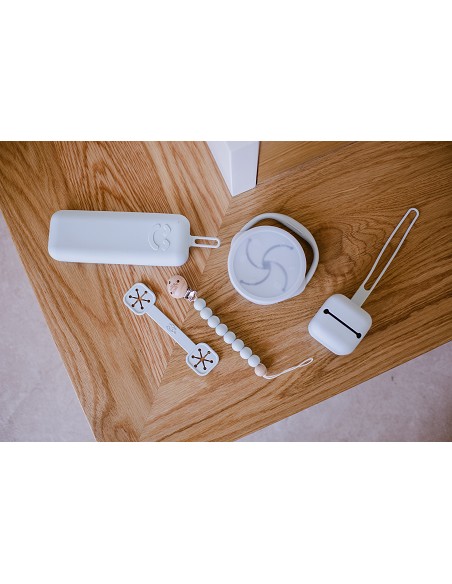 Babero Silicona Azul Grisaceo