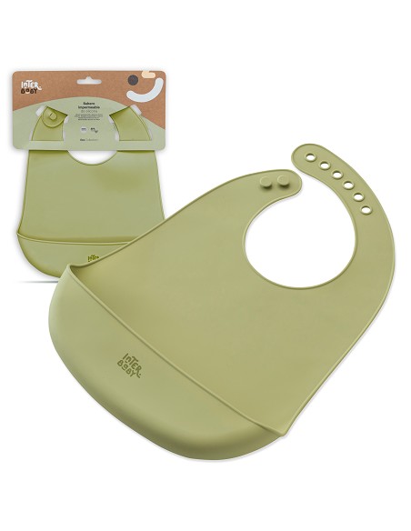 Babero Silicona Verde Oliva