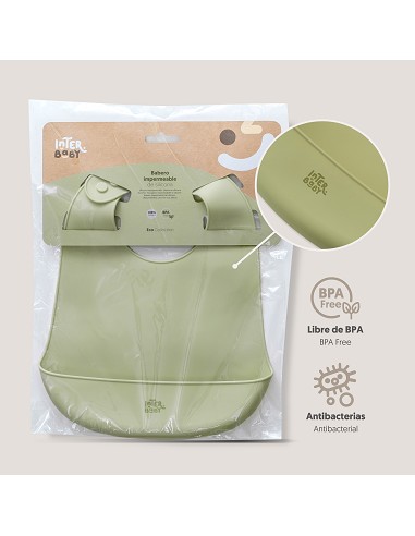 Babero Silicona Verde Oliva