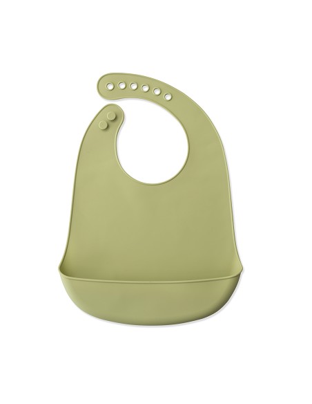 Babero Silicona Verde Oliva
