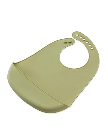 Babero Silicona Verde Oliva