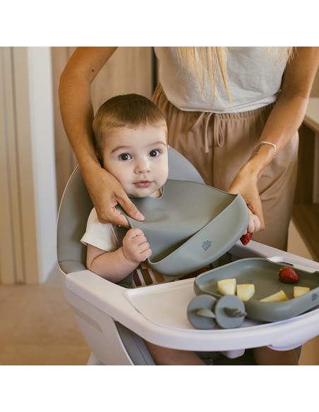 Babero Silicona Verde Oliva