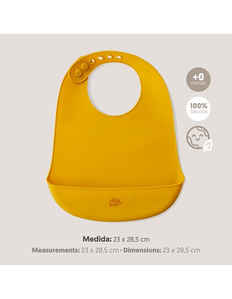 Babero Silicona Ocre Tierra