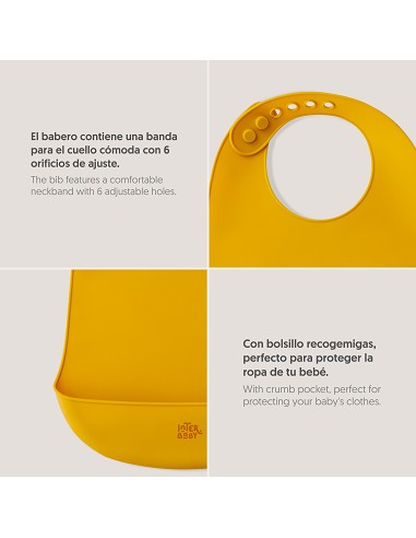 Babero Silicona Ocre Tierra